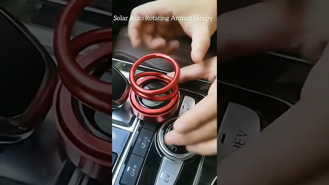 Enhance Your Drive with Solar-Powered Rotating Car Air Freshener 🚗