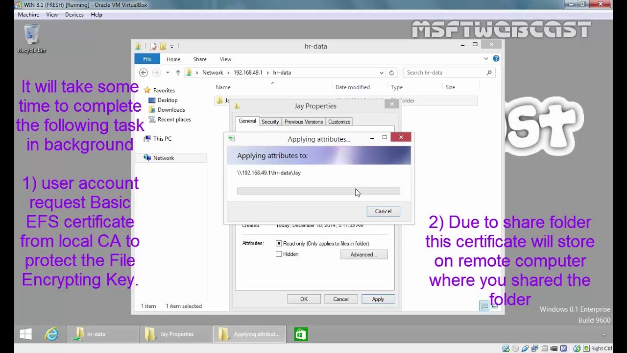 Encrypting Files with EFS in Windows 8.1