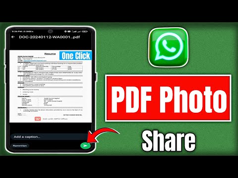 Whatsapp par PDF File Send kaise kare | PDF Photo Whatsapp se kaise bheje
