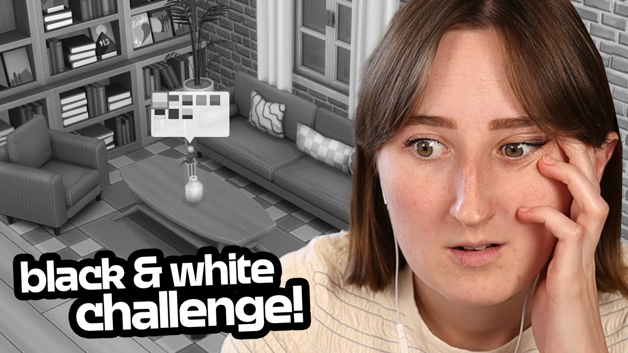 i tried building a sims house in ONLY *black & white*
