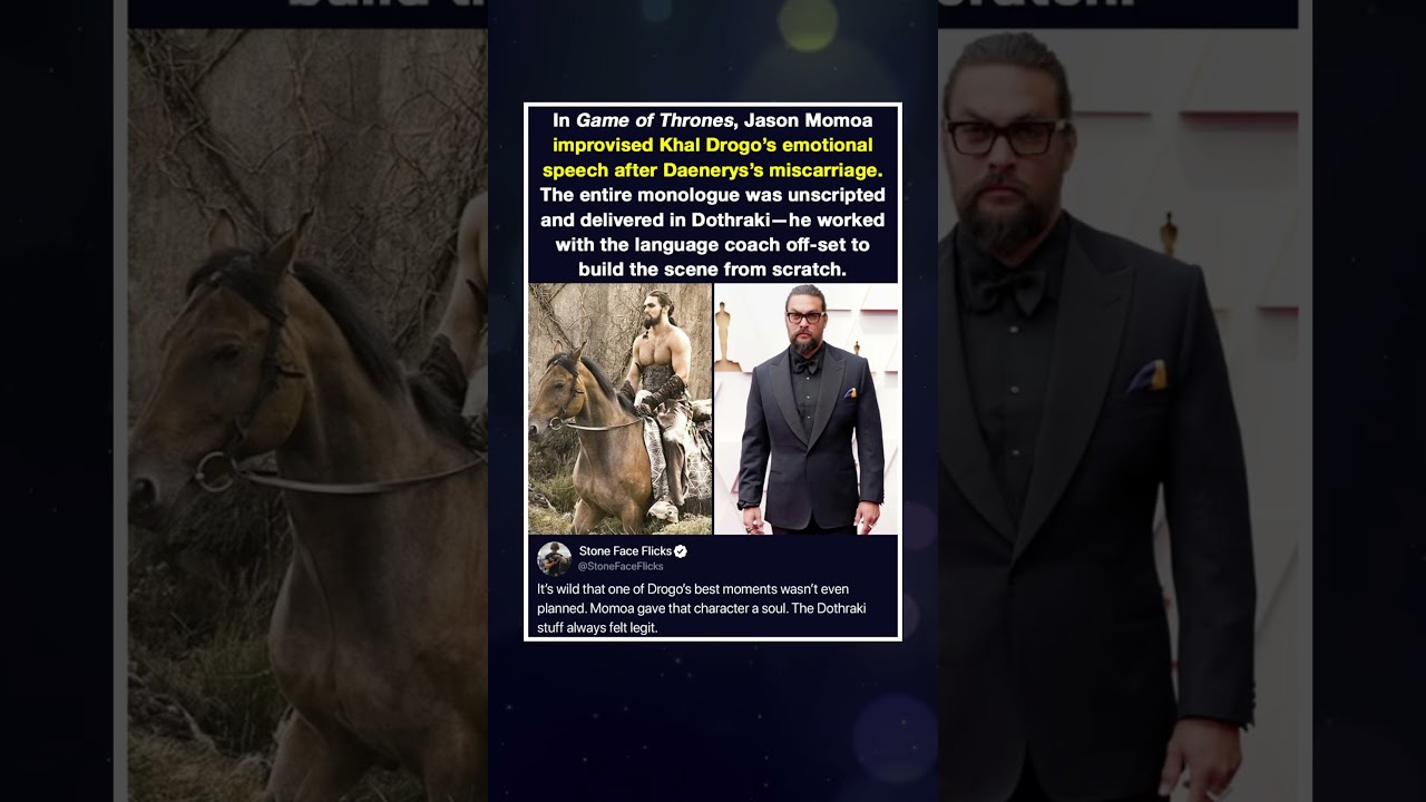 Jason Momoa's Powerful Improvisation in Game of Thrones: Khal Drogo’s Emotional Speech