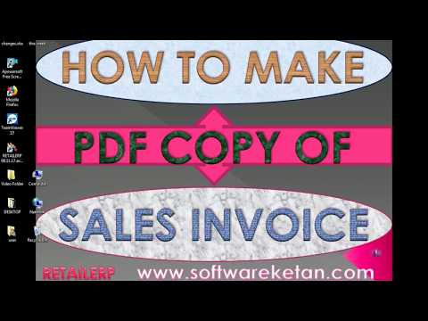 How to make PDF copy of sales invoice