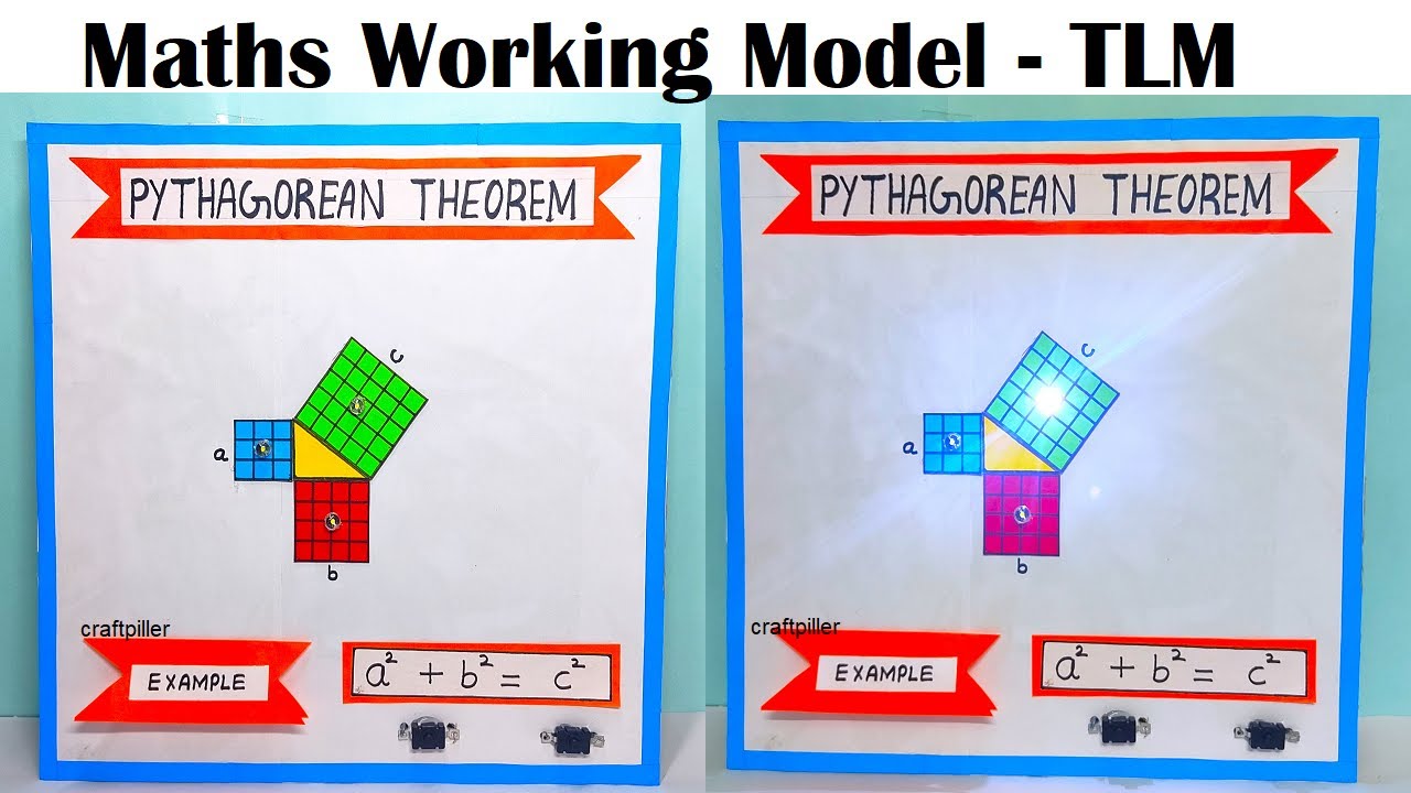 Easy DIY Pythagoras Theorem Working Model for Math Projects 🧮