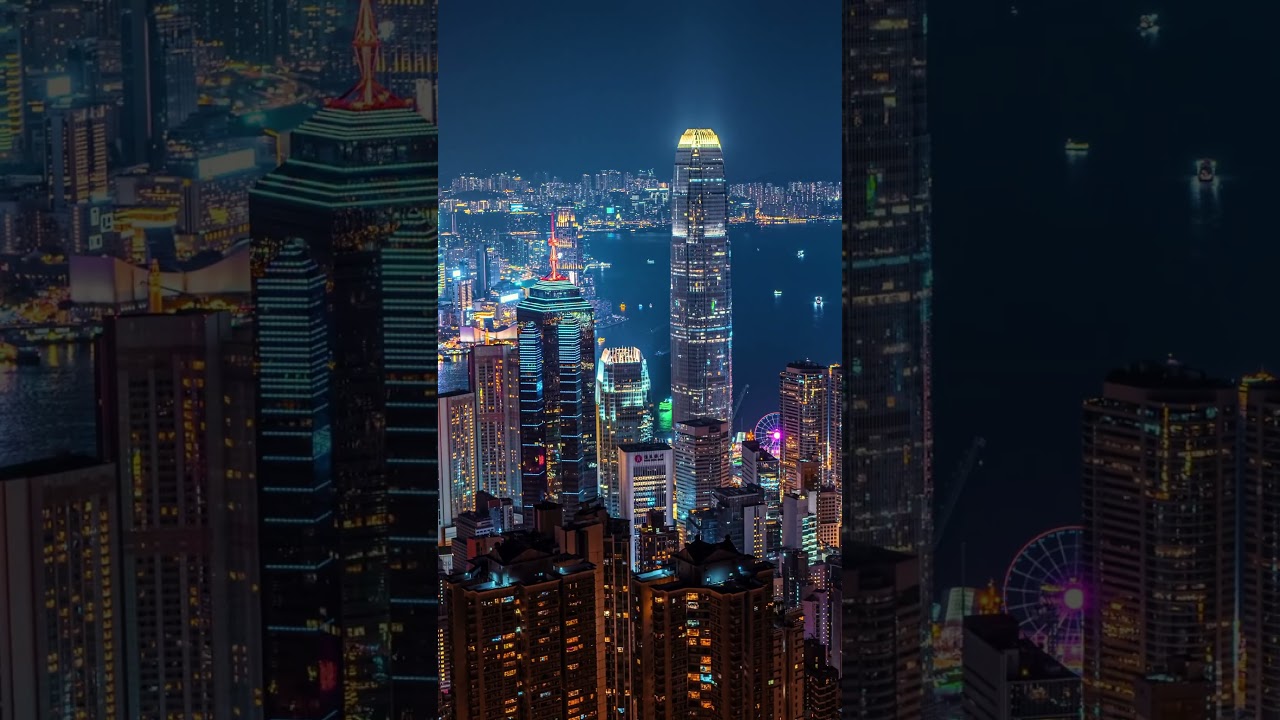 Stunning Nightscape of Hong Kong City 🌃 | Drone Footage with DJI Inspire 3