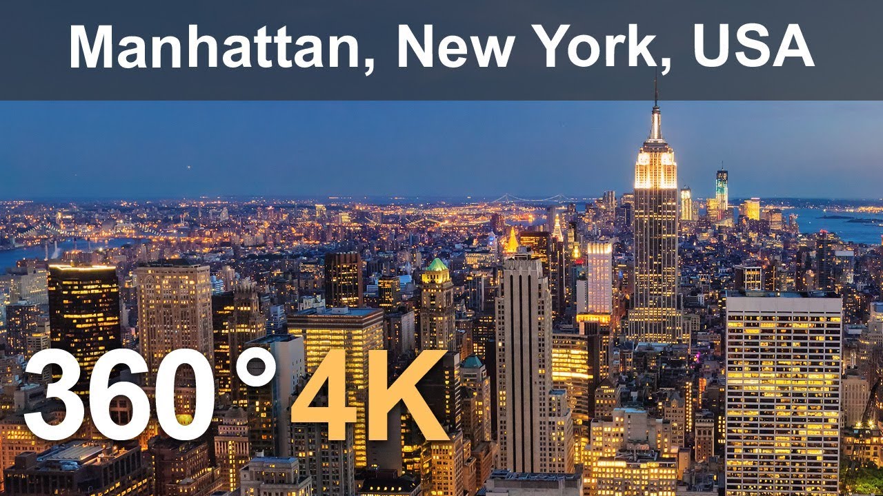 Stunning 360° Aerial View of Manhattan, NYC in 4K