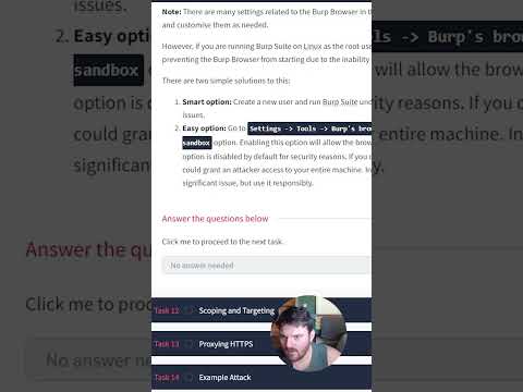The Burp Suite Browser | Answer the Questions Series #shorts #thm #tryhackme