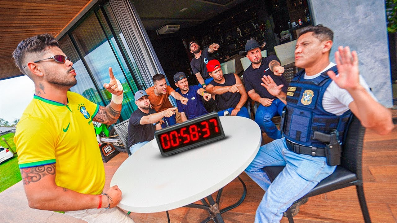1 Policial enfrenta 10 YouTubers em desafio ⚖️