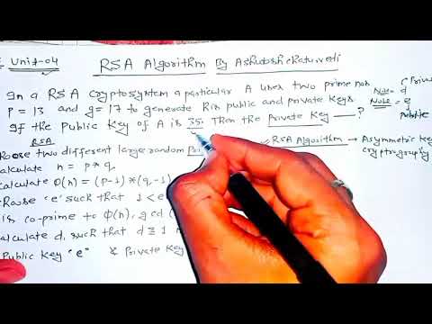 RSA algorithm in cryptography and network security|computer security lecture|b-tech|AKTU|unit-4|RSA