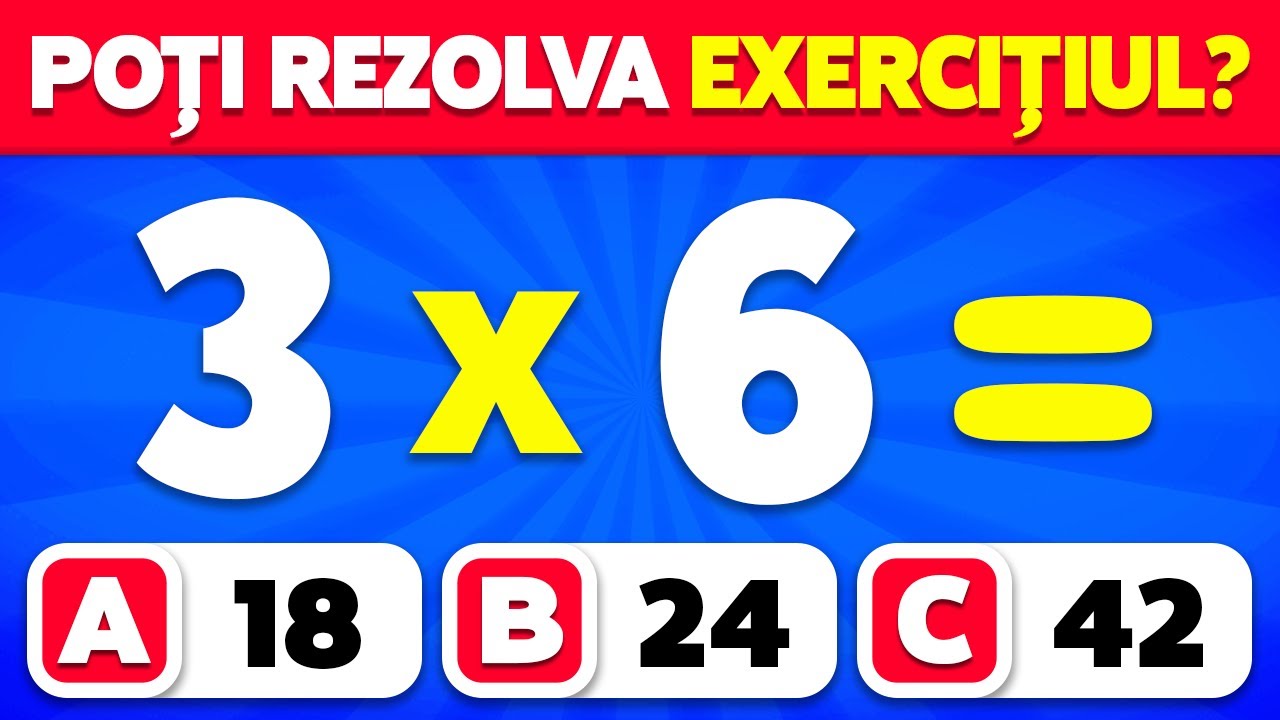 Testează-ți Abilitățile Matematice: Ușor, Mediu, Greu, Imposibil (Ep. Part)