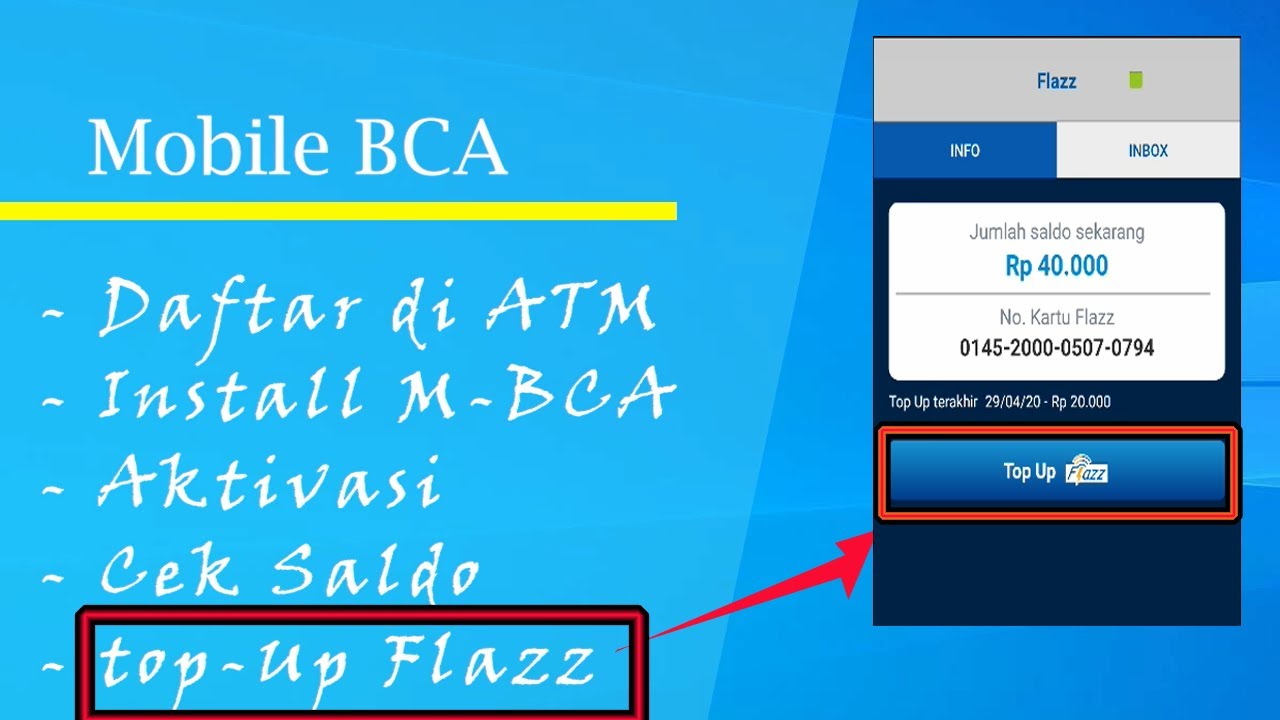 Daftar dan Gunakan Mobile BCA & Flazz via ATM 📱