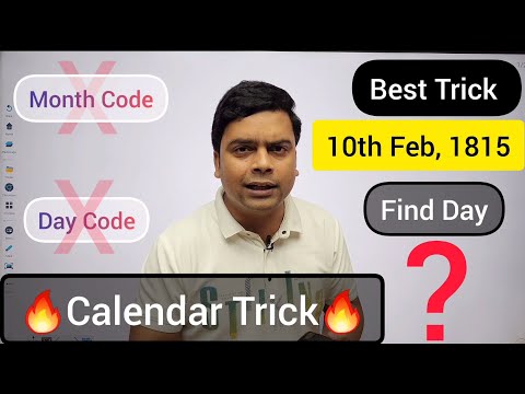 Calendar Trick Without Code