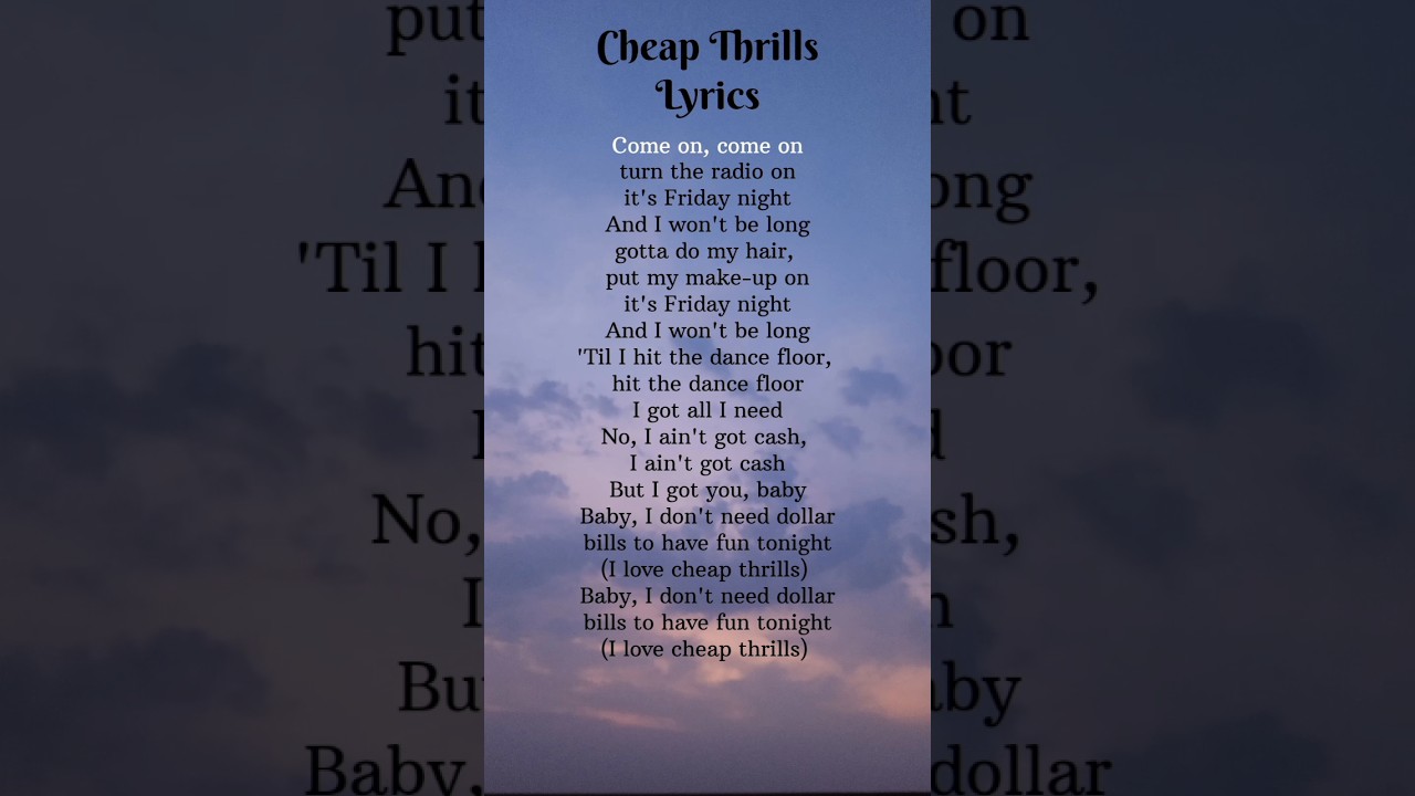 Cheap Thrills 🎶 - Sia Song Lyrics | Easy & Fun to Sing Along!