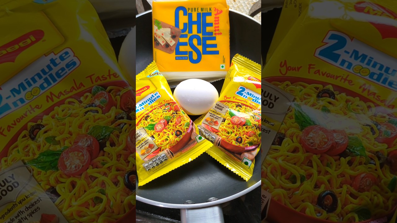 Easy Cheese Egg Maggi Recipe 🍜