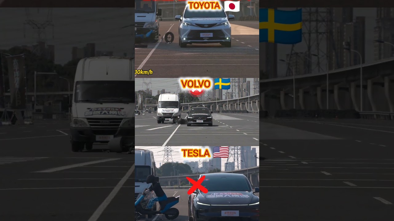 Tesla, Toyota & Volvo: Who Stops First? 🚗