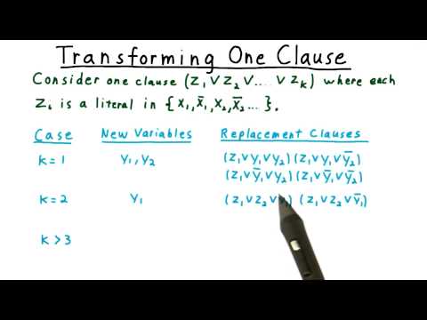 Transforming One Clause - Georgia Tech - Computability, Complexity, Theory: Complexity