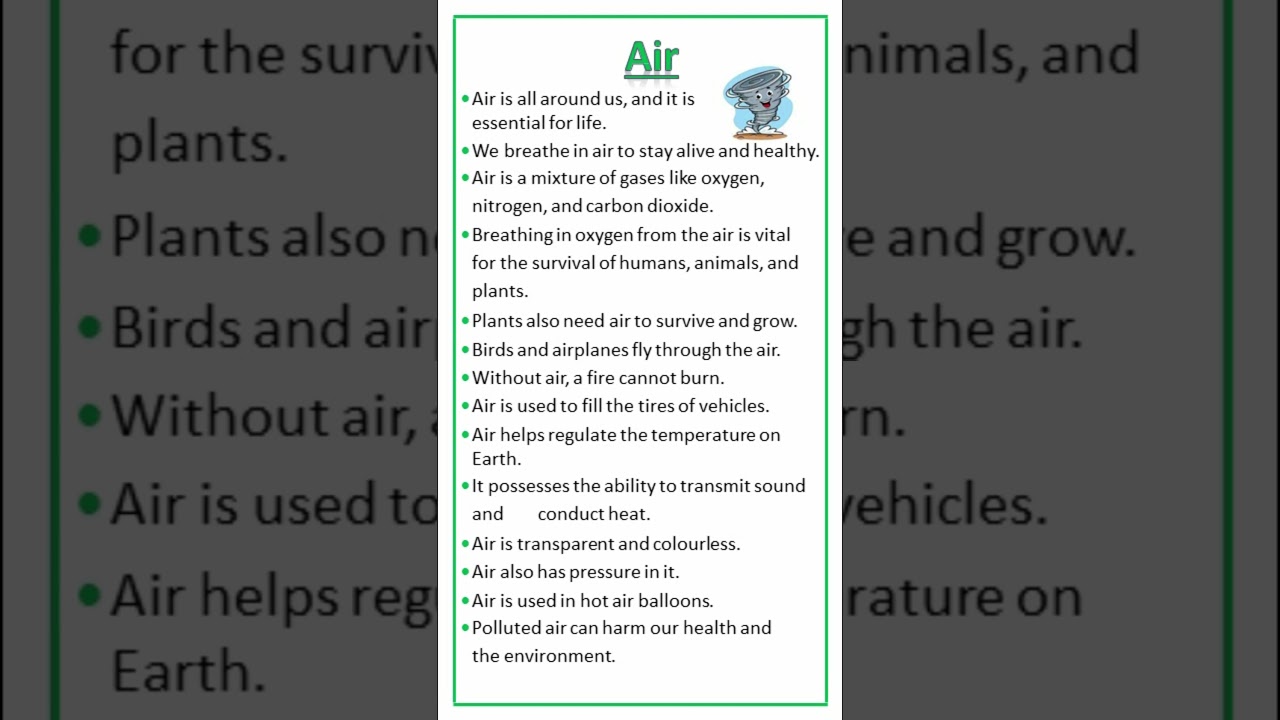 Essay on Air #essay #easytolearnandwrite #air #freshair#airpollution #viral#yt #youtubeshorts#shorts