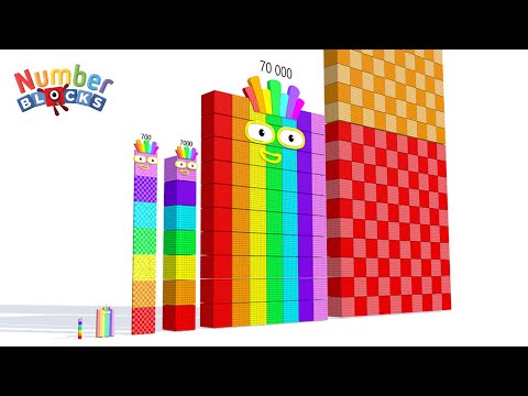 Looking for Numberblocks comparison 7 70 700 7000 70000700000 NumberPatterns standing tall