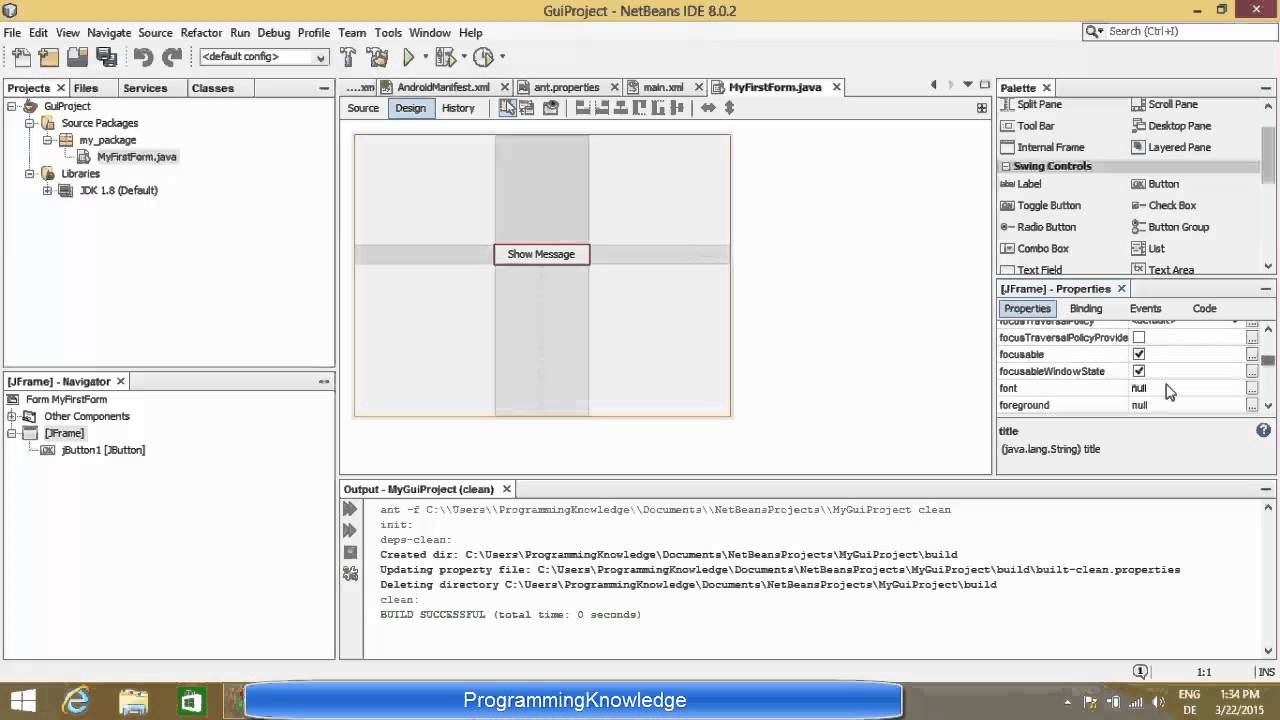 Build Your First Java Swing GUI with NetBeans IDE – Step-by-Step Tutorial 🖥️