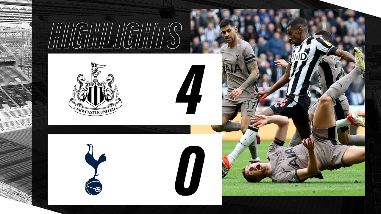 Newcastle United 4-0 Tottenham | Premier League Highlights β½