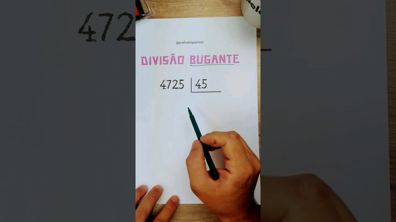 Divisão Descomplicada: 4725 ÷ 45 com Dois Algarismos na Chave 🤓
