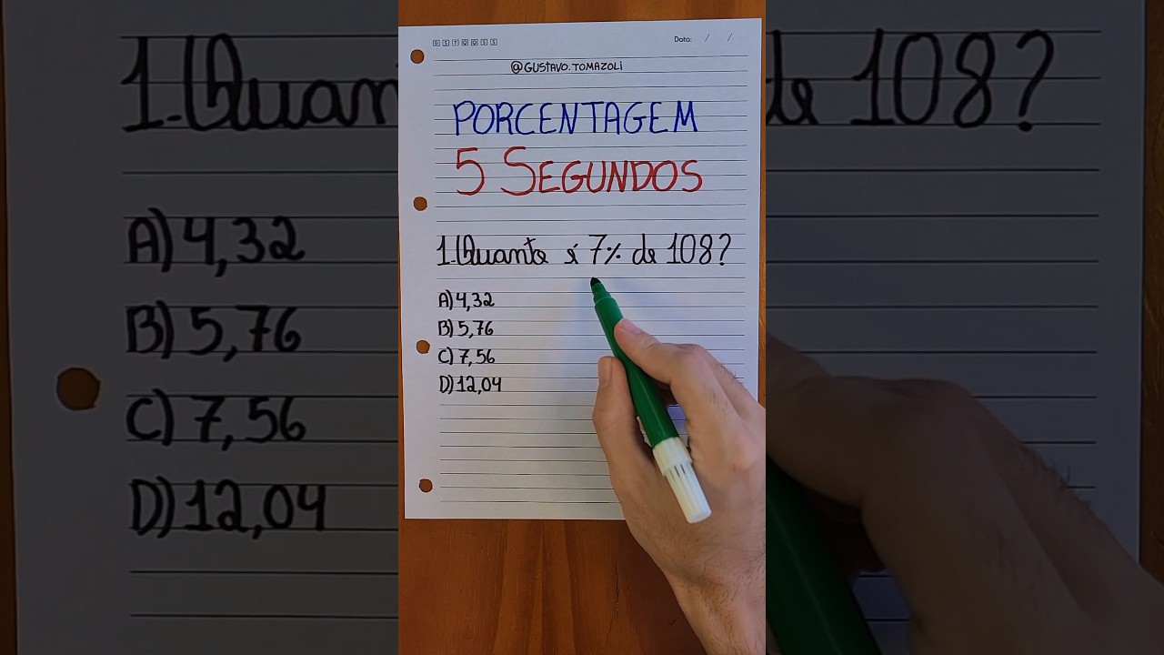 Como Calcular Porcentagem Rápido