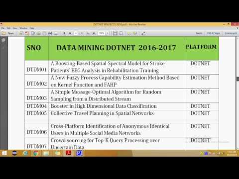 IEEE PROJECTS 2016 TITLE LIST | DOTNET NETWORK SECURITY | IEEE PROJECTS 2017