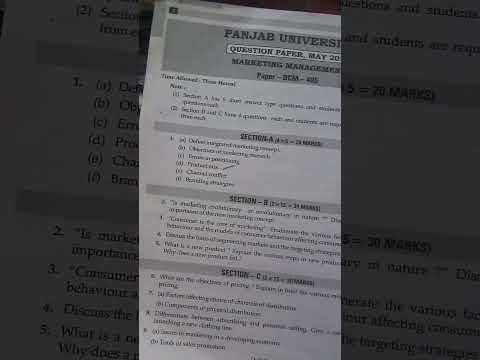 Marketing Management Previous year paper Bcom 4th semester #simplifiedstudyofficial
