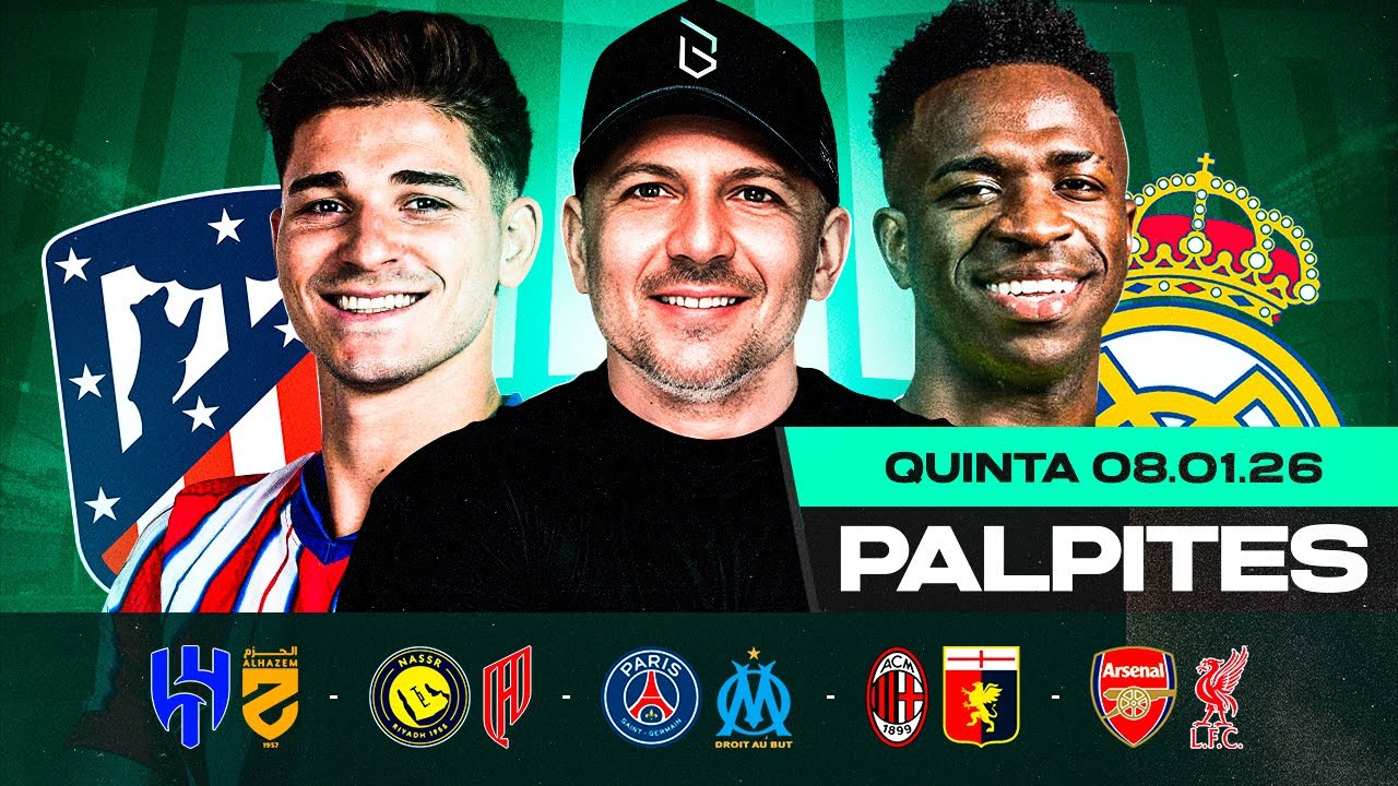 Palpites de Futebol para 08/01/2026 ⚽