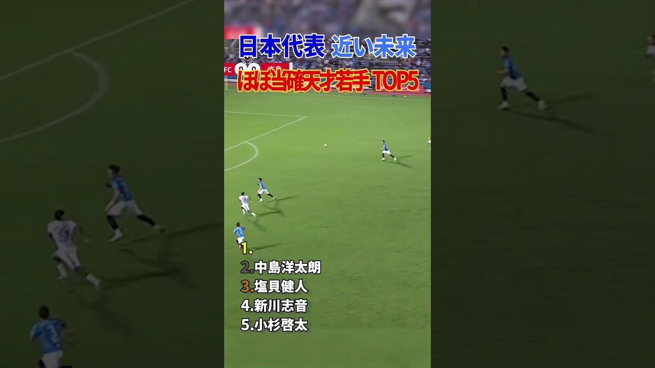 日本代表の未来を担う若手天才TOP5⚽