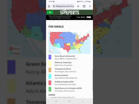 NFL Week 8 2024 Final TV Coverage Map Update CBS Early & Fox Single