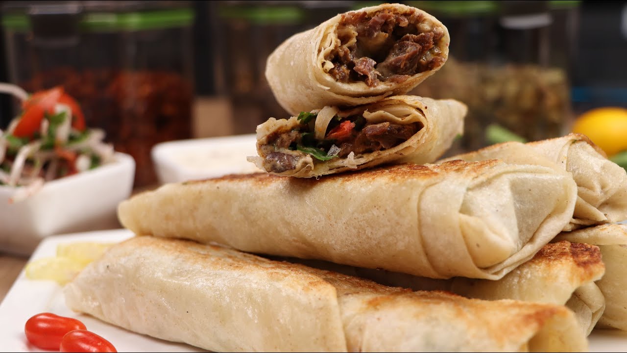 شاورما اللحم المنزلية بطعم أطيب من المطاعم 🥰