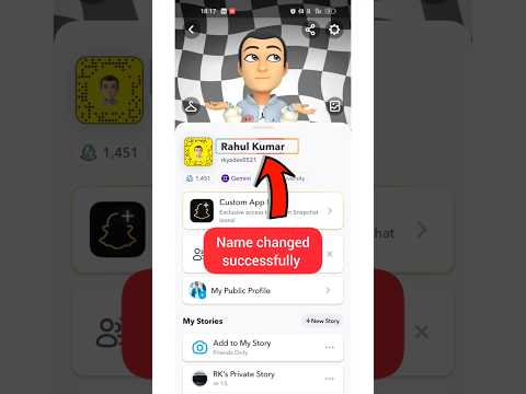 How to edit name in Snapchat / Snapchat par name change kaise karen ? // Snapchat #shorts #viral