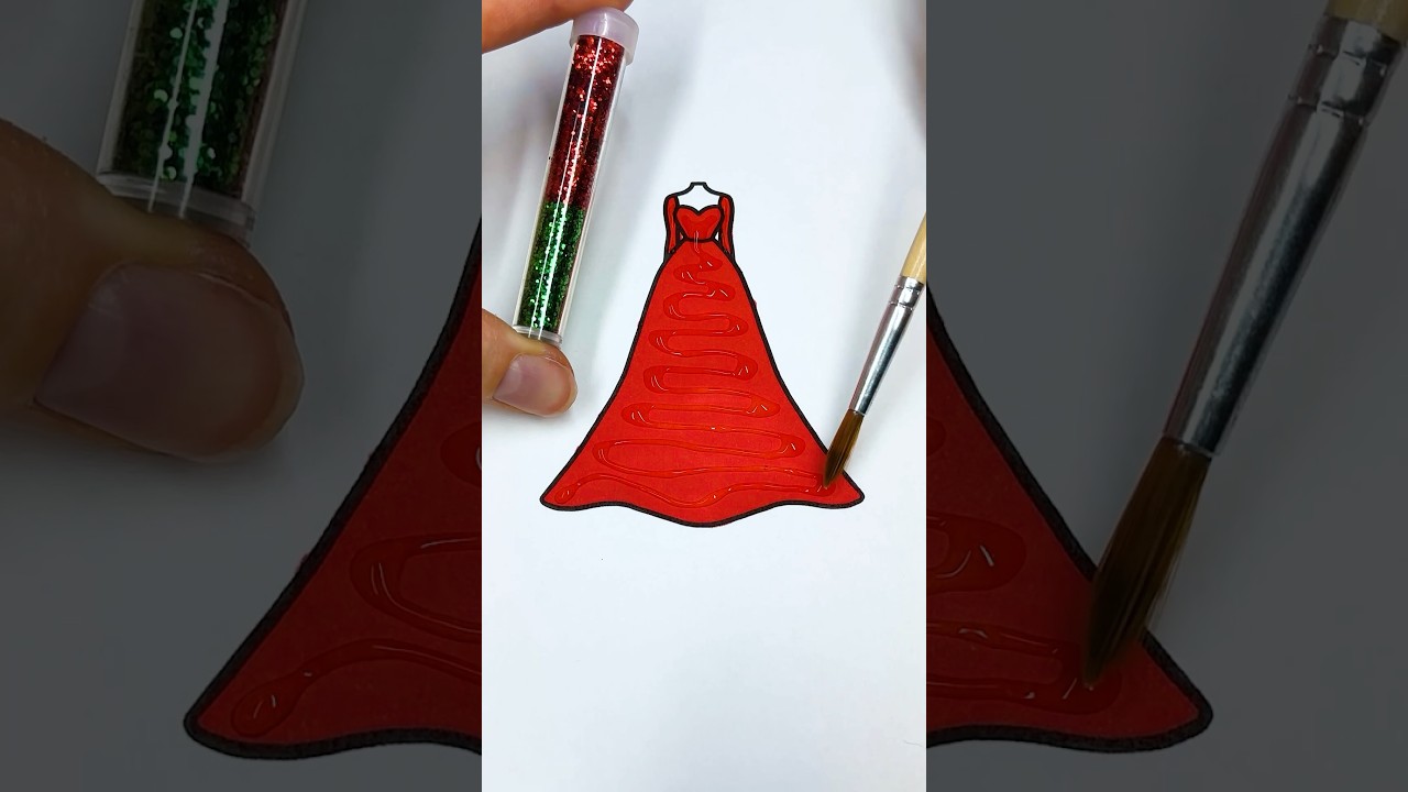 Christmas Princess Celebration with Glitter and Colorful Dress