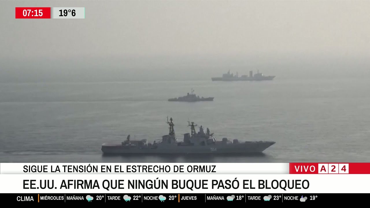 🔴 GUERRA EN MEDIO ORIENTE: EE.UU. AFIRMA QUE NINGÚN BUQUE PASÓ EL BLOQUE EN EL ESTRECHO DE ORMUZ