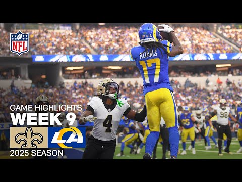 New Orleans Saints vs. Los Angeles Rams Game Highlights | NFL 2025 Season Week 9