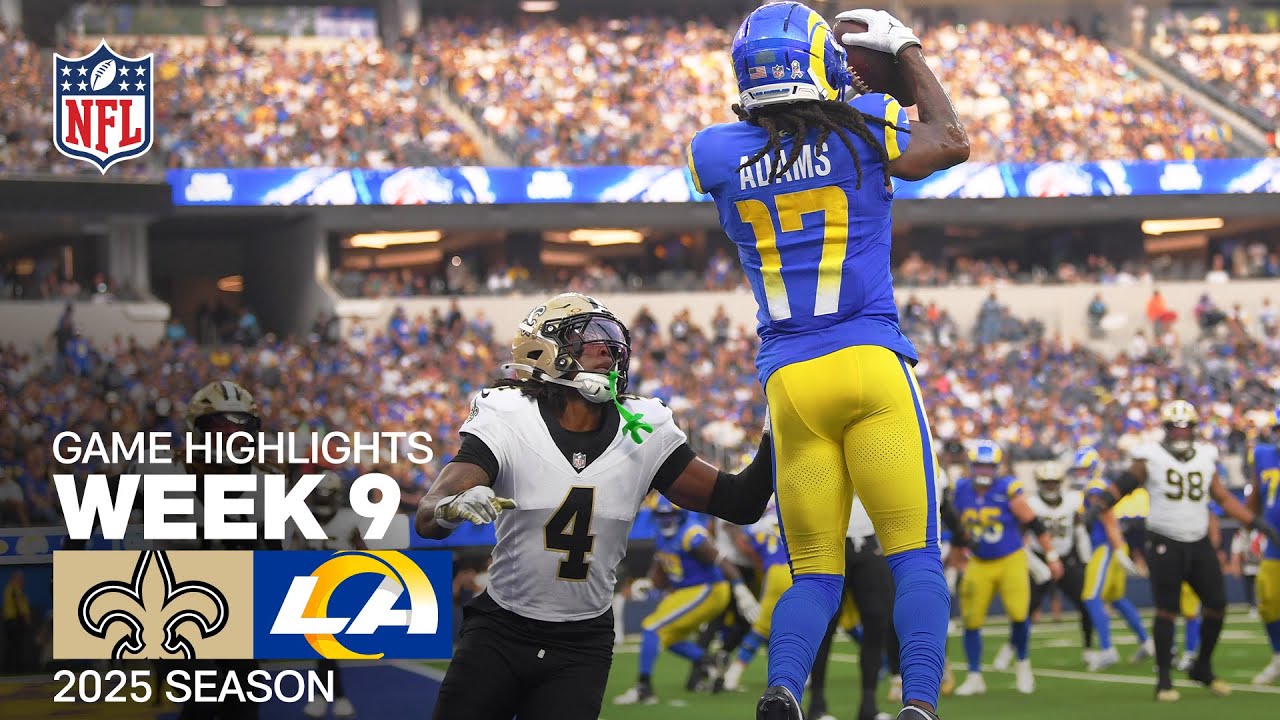 Epic Showdown! New Orleans Saints vs. Los Angeles Rams | NFL Week 9 Highlights 🏈