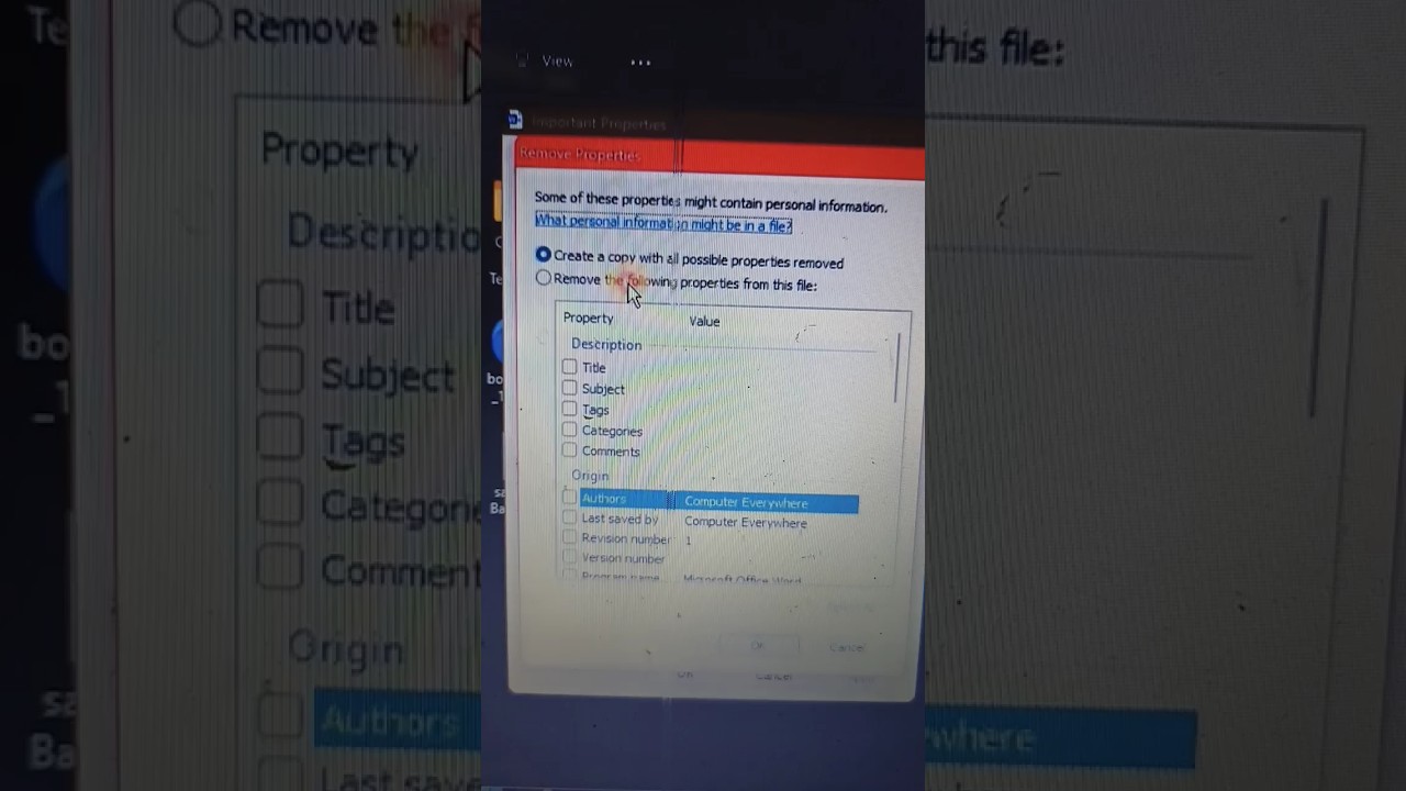 Remove Personal Info from Files on Windows 11