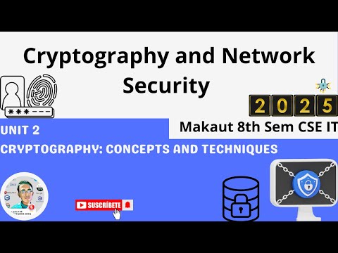 Unit 2 Cryptography: Concepts and Techniques▶️Cryptography and Network Security #makaut #ai
