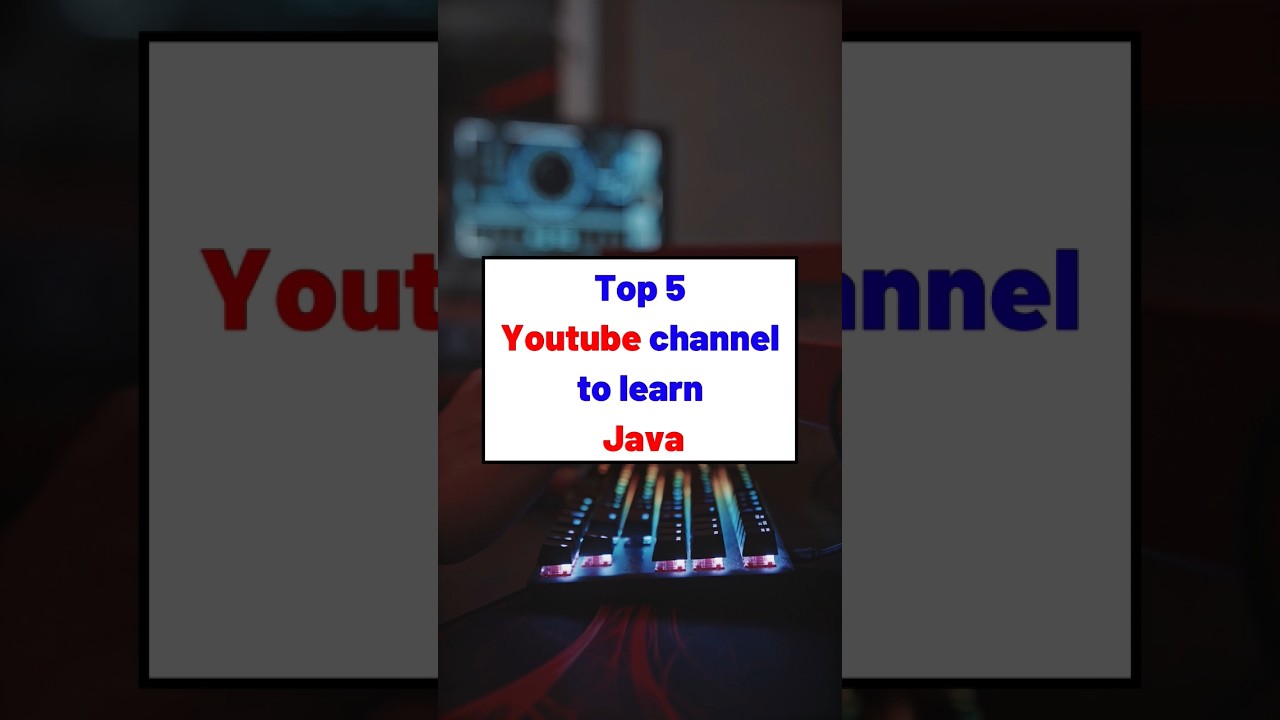 TOP 5 Top 5 YouTube Channels to Master Java Programming in 2024 🚀
