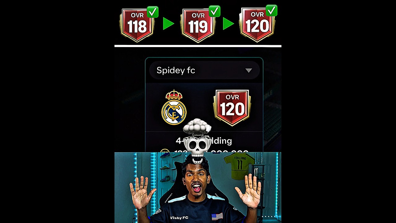 I Reach 120 Ovr in Fc26 💀💪#eafc25 #eafc24 #eafcmobile #fifamobile #shorts#vishyfc #viral