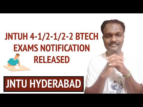 JNTUH 4-1/2-1/2-2 BTECH EXAMS NOTIFICATION RELEASED #jntuh
