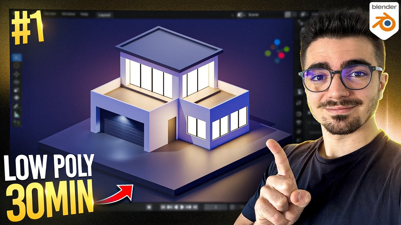 Apprendre Blender: Maison Low Poly en 30 min 🏡
