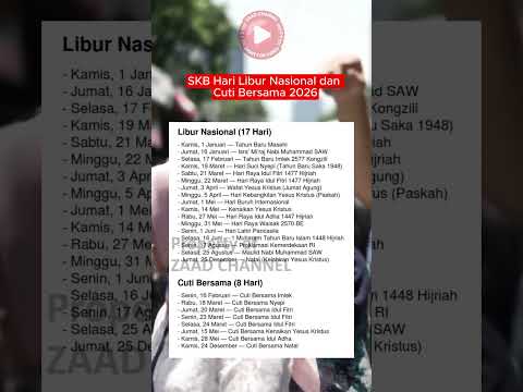 SKB Hari Libur Nasional dan Cuti Bersama 2026 #shortvideo #beritahariini #newsupdate #beritaterbaru