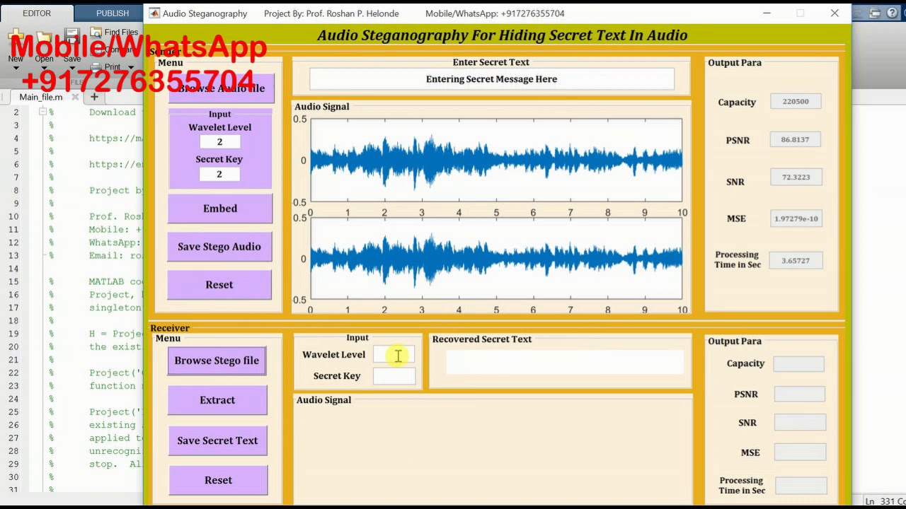 Learn How to Hide Secret Text in Audio Files Using MATLAB 🎵 – Full Project & Source Code