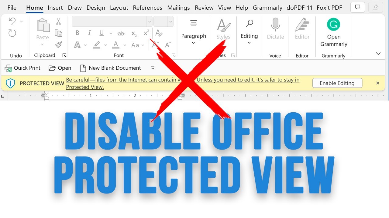 How to Disable the Protected View Prompt in Microsoft Office 📄