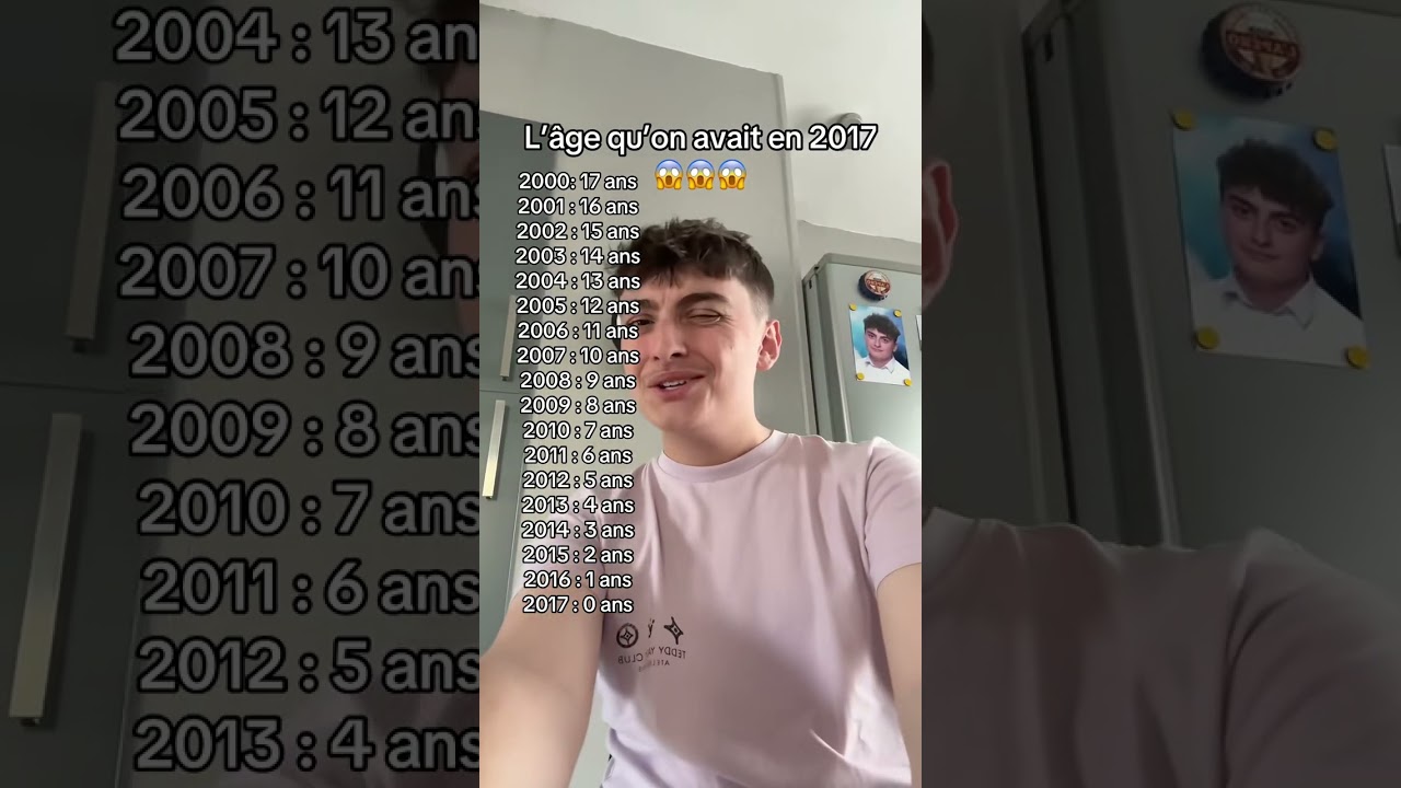 Notre âge en 2017 😱
