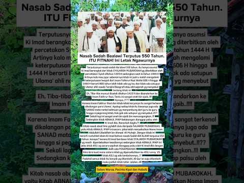 Asumsi Ki Imad, nasab Ba'alawi terputus 550 tahun, ngawur #fyp #viral #shorts #trending #sorotan