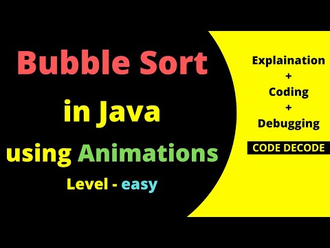 Bubble Sort algorithm in Java using 2 for loop || Bubble sort animation | Code Decode