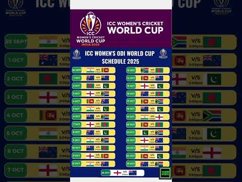 ICC women WORLD CUP 2025 Announced 🚨🛑🚨#iccwomenworldcup2025 #womenworldcup2025