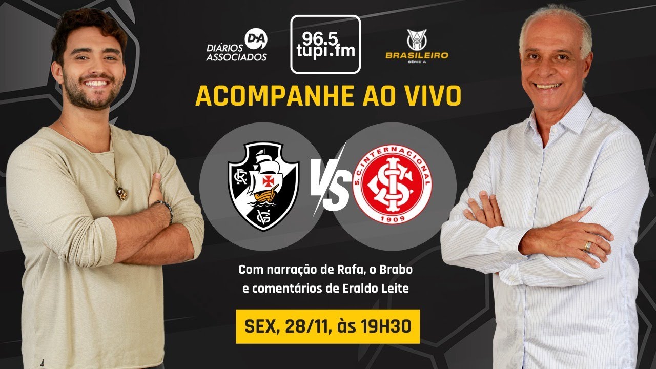 VASCO 5 x 1 Internacional - Brasileirão ao Vivo ⚽
